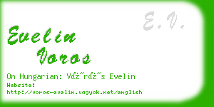evelin voros business card